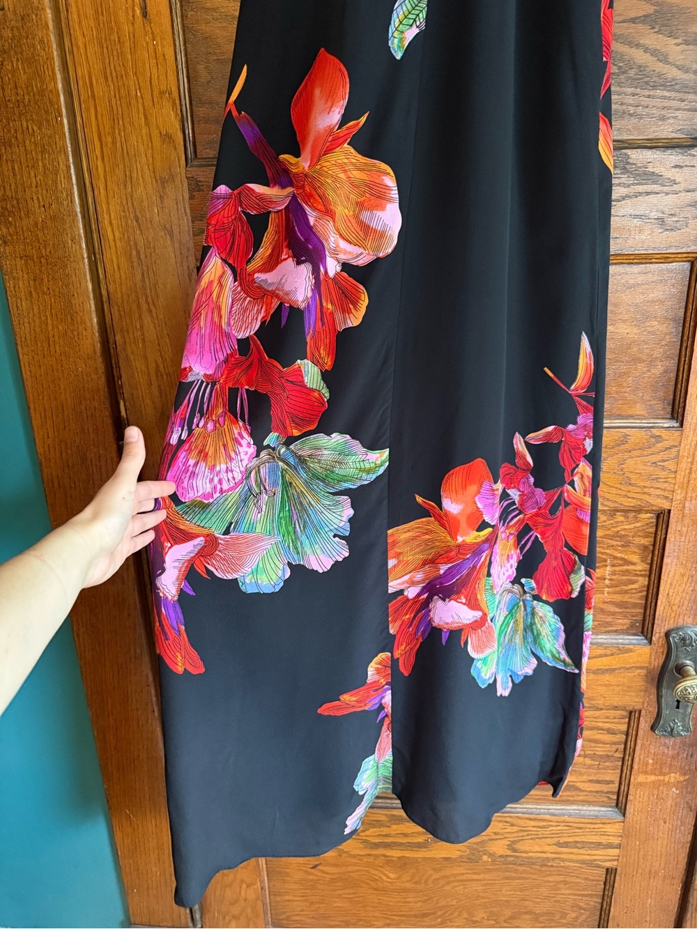 MAEVE 100% Silk Halter Neck Floral Flowy Dress Slinky - Picture 7 of 12